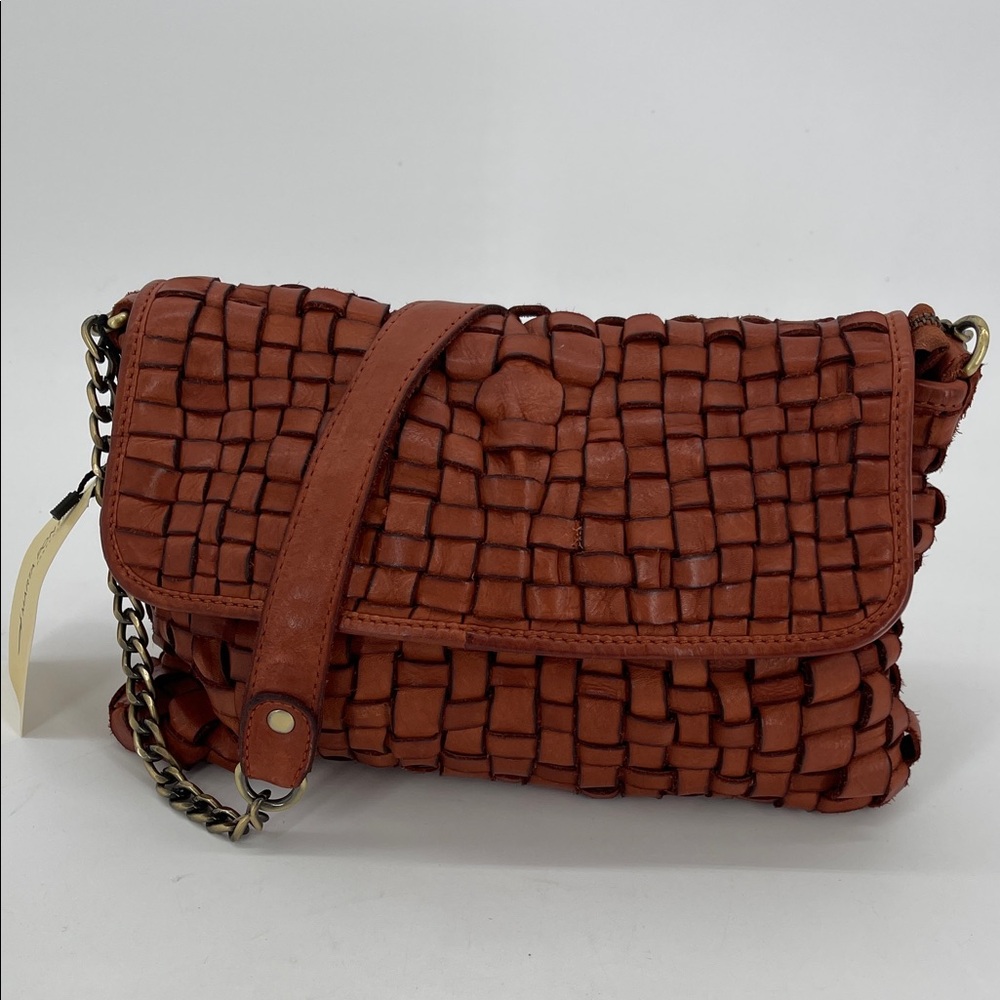 NWT Marta Ponti Woven Leather Shoulder Bag